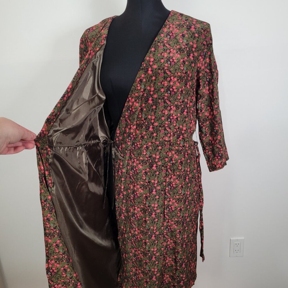 Liberty of London Floral Silk Wrap Dress - Picture 10 of 12
